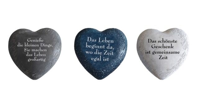 Herz mit Schriftzug 7,5 cm