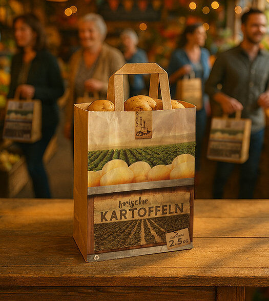 Kartoffeltragetaschen Papiertasche | Kartoffeltüte | Papiertüte | 2,5kg