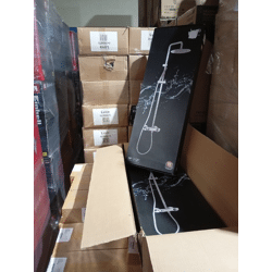 Duschsystem LUVA Selection mit Thermostat und Edelstahl-Regendusche