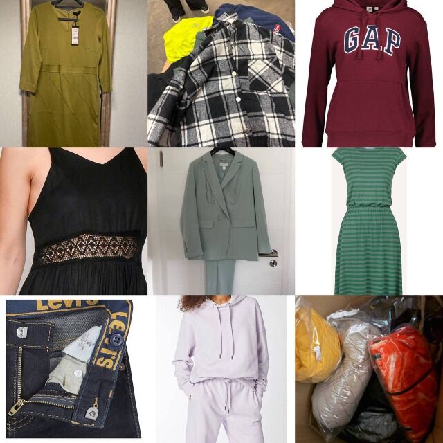 6,90 € Stock Winter Markenbekleidung Mix A B, Damen Herren Kleidung, Top Brands Nike Adidas Hilfiger Levi’s Guess, Größen im Sortiment