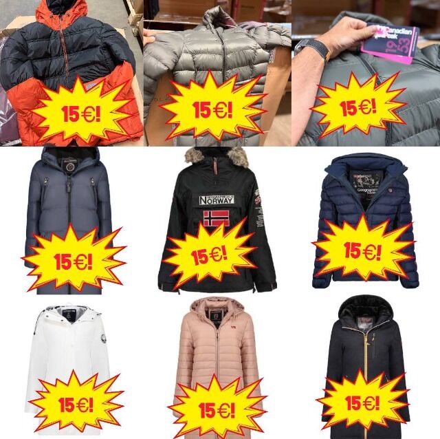 15€/Stk. Winter Mix Markenjacken A/B/C Herren Damen Kinder Canadian Peak Geographical Norway Nike Adidas Tommy Hilfiger Levi’s XS–XXXL