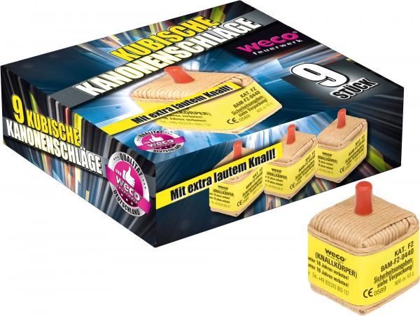 Kubische Kanonenschläge 9er Böller Feuerwerk