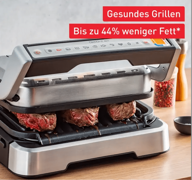 Tefal OptiGrill 4in1 GC774D Silber – Multifunktionaler Elektrogrill