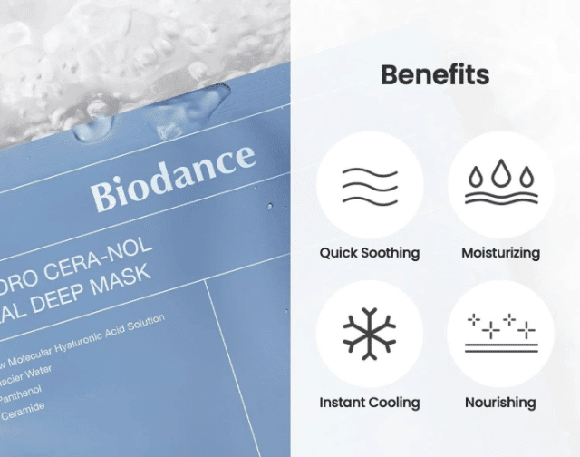 Biodance Hydro Cera-nol Real Deep Maske 34g (4er Pack) Blau