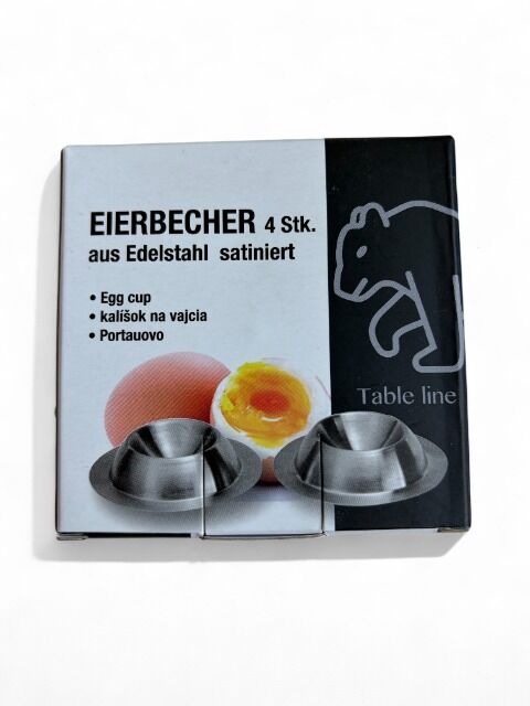Eierbecher 4 Stk aus Edelstahl