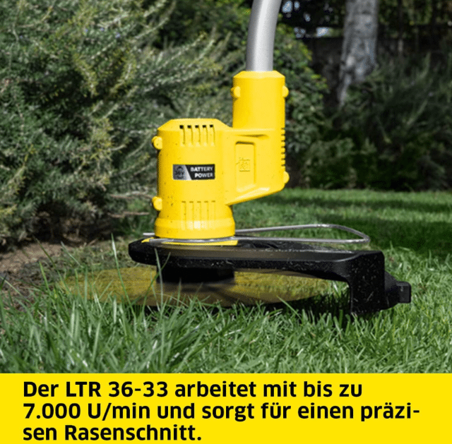 Kärcher LTR 36-33 Akku-Rasentrimmer (1.444-350.0) ohne Akku – Leistungsstarker Akku-Rasentrimmer für den Garten