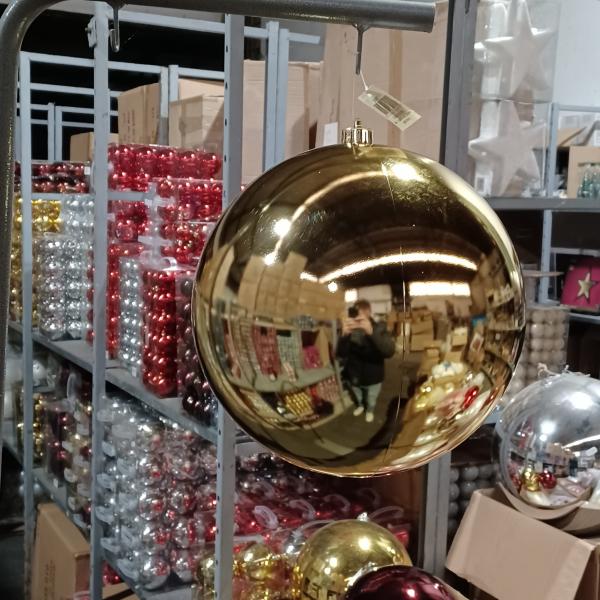 Mix Palette: XXL Weihnachtskugeln glänzend Kunststoff verschiedene Artikel Christbaumkugeln Outdoorkugeln Posten Abverkauf Lagerverkauf