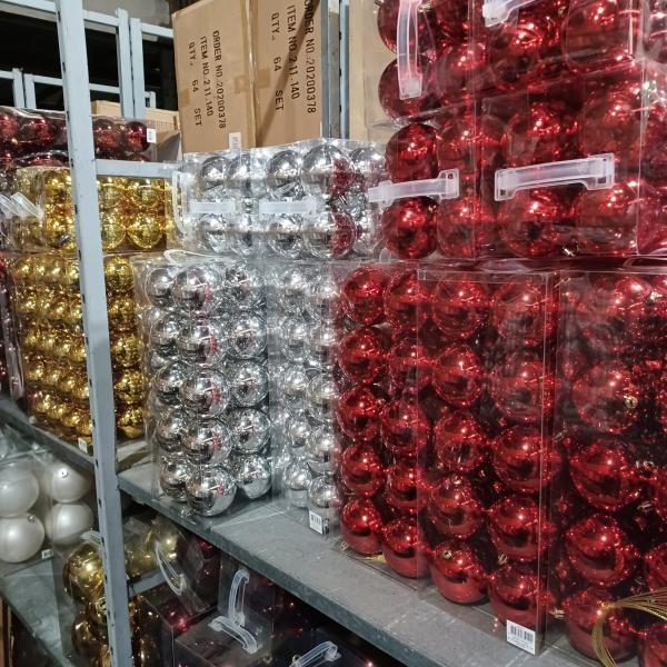 Mix Palette: XXL Weihnachtskugeln glänzend Kunststoff verschiedene Artikel Christbaumkugeln Outdoorkugeln Posten Abverkauf Lagerverkauf