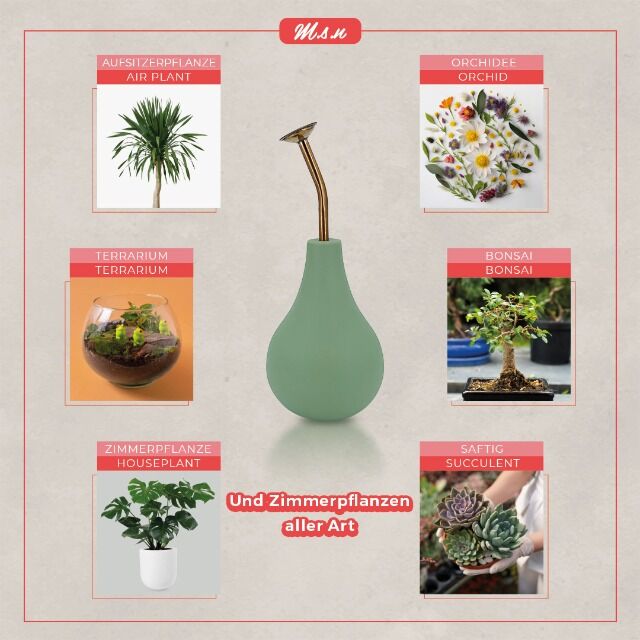 Ballbrause, Sprüher, um Ihre Pflanzen zu bewässern, Schonende Ballbrause, Zerstäuber Hand aus Kupfer, Wassernebel zu erzeugen und Ihre Blume