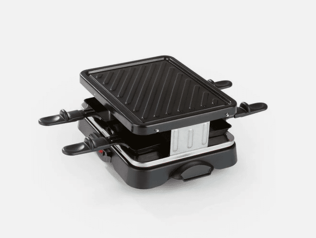 Cuisine Edition Raclette Grill 500W – 4 Personen, Schwarz