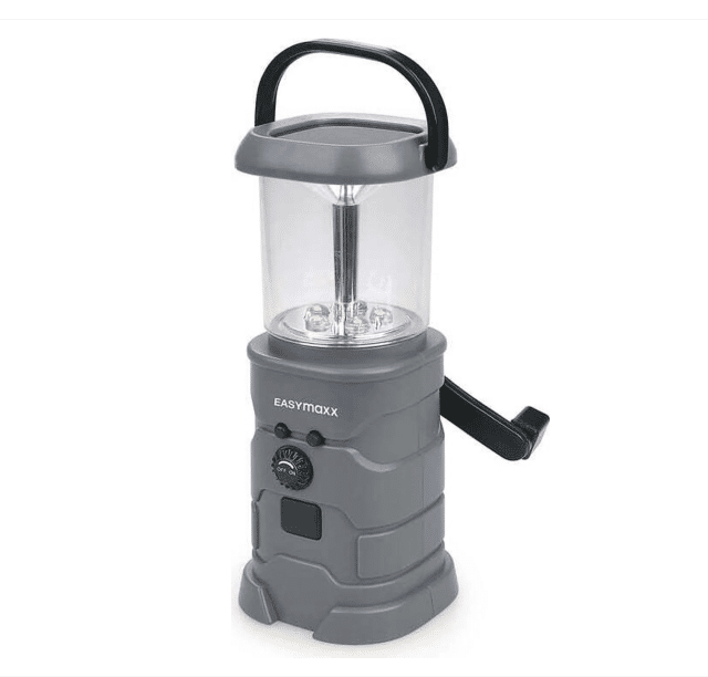 EASYmaxx Solar-Leuchte mit Radio & Dynamo Kurbel – Anthrazit