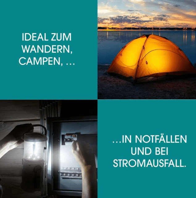 EASYmaxx Solar-Leuchte mit Radio & Dynamo Kurbel – Anthrazit