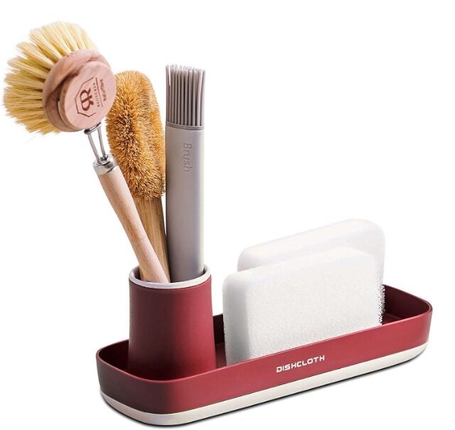  Küchenzubehör, Waschbecken Organizer, Spülbecken Organizer, für Schwämme, Seifenspender und Geschirrzubehör.