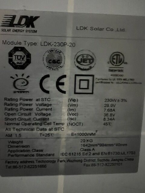 Solar Modul LDK -230P 20 polykristalline