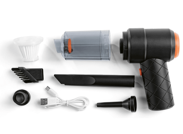 CLEANmaxx Akku-Handstaubsauger 3,7V Grau/Blau – 6-teilig – Kabellos – A-Ware