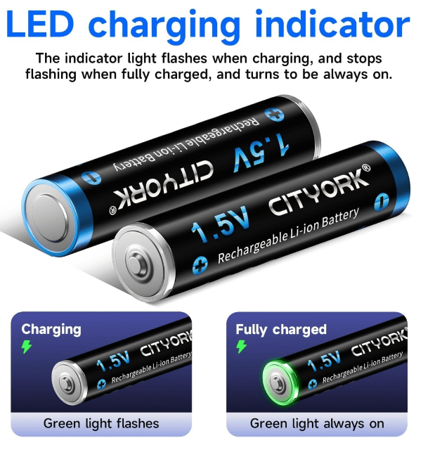 CLV USB-C Wiederaufladbare AAA Batterien – 4er Set A-Ware