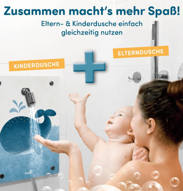 fredis Kinderdusche Wal – Kinder-Duschkopf Blau – A-Ware