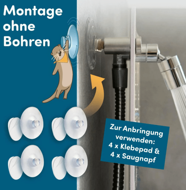 fredis Kinderdusche Wal – Kinder-Duschkopf Blau – A-Ware