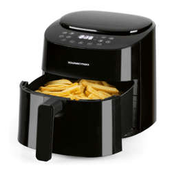 GOURMETmaxx Heißluft-Fritteuse Digital 5L – 1.400W – mit 10 Backpapierschalen – A-Ware