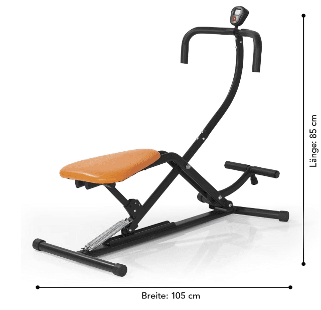 MAXXMEE Trainingsgerät Crunch & Glide Schwarz/Orange – A-Ware