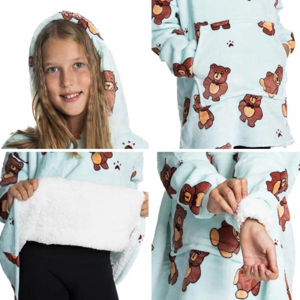 SALES: Kinder-Fleecedecke mit Ärmeln SnugHug (2 Paletten)