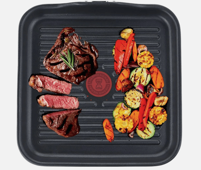 Tefal Poêle Grill 26x26 cm – Sélection Noir – Revêtement Antiadhésif – A-Ware