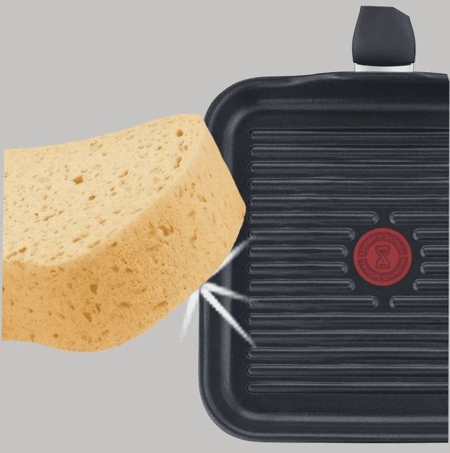 Tefal Poêle Grill 26x26 cm – Sélection Noir – Revêtement Antiadhésif – A-Ware