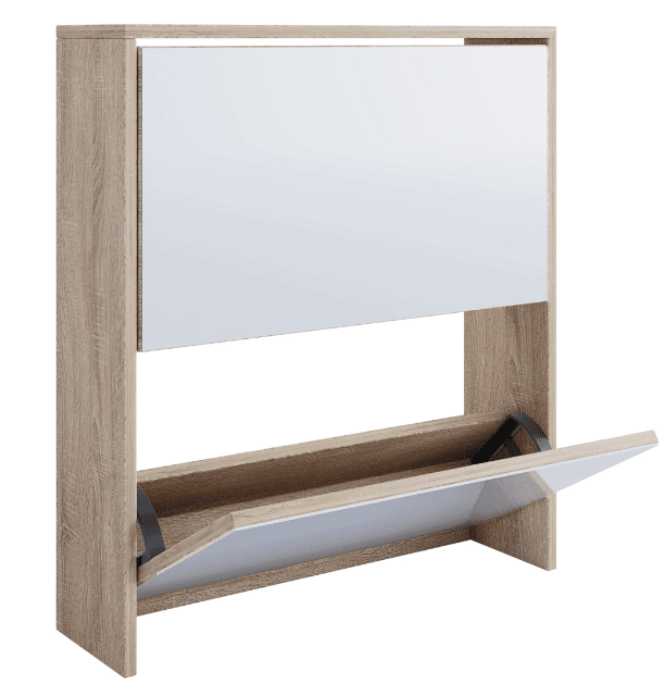 Schuhschrank „Stido L“ – 73×63×17 cm – Weiß – A-Ware