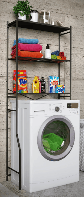 Waschmaschinenschrank „Tubas M“ – 160×68×25 cm – Weiß – A-Ware