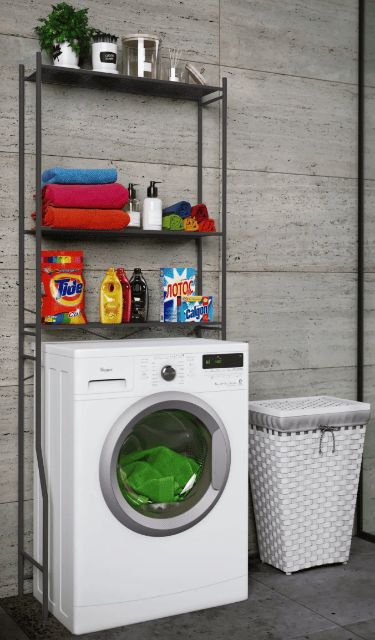 Waschmaschinenschrank „Tubas M“ – 160×68×25 cm – Weiß – A-Ware