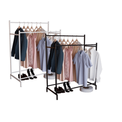 Coat rack - White & black - 136×103×52 cm - A-grade