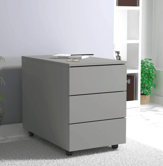 Rollcontainer Dalosa – Grau – mit 3 Schubladen – 55×39×70 cm – A-Ware