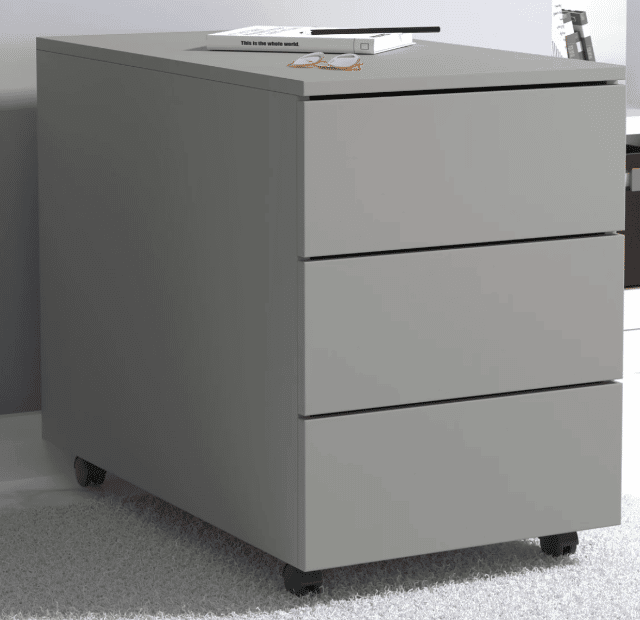 Rollcontainer Dalosa – Grau – mit 3 Schubladen – 55×39×70 cm – A-Ware