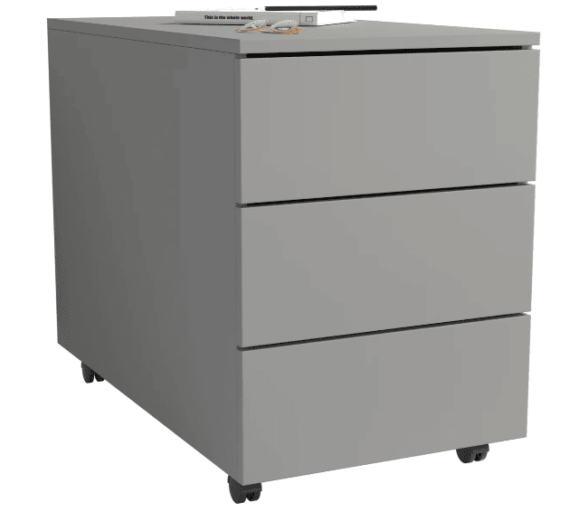Rollcontainer Dalosa – Grau – mit 3 Schubladen – 55×39×70 cm – A-Ware