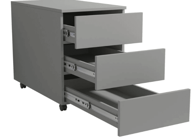 Rollcontainer Dalosa – Grau – mit 3 Schubladen – 55×39×70 cm – A-Ware