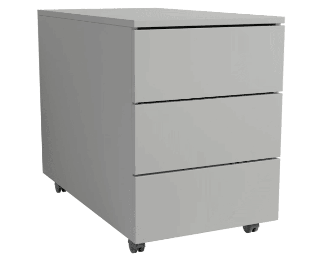 Rollcontainer Dalosa – Grau – mit 3 Schubladen – 55×39×70 cm – A-Ware