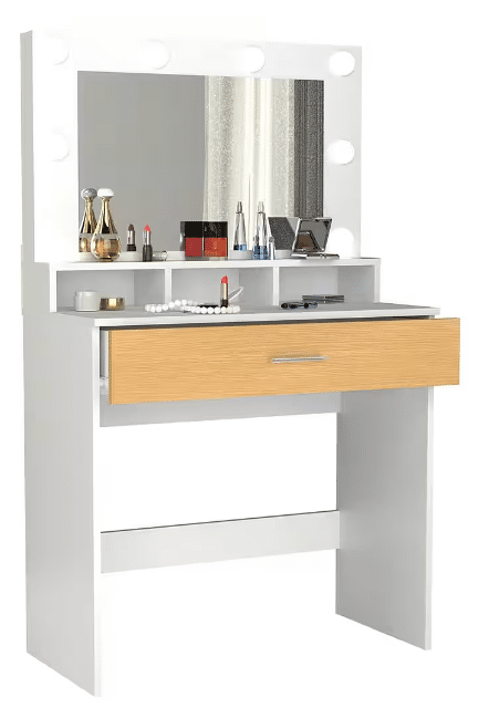 Schminktisch – Honig-Eiche & Anthrazit – 133×80×40 cm – A-Ware