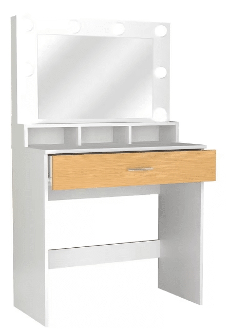 Schminktisch – Honig-Eiche & Anthrazit – 133×80×40 cm – A-Ware