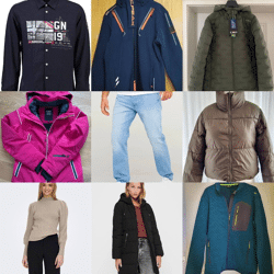 Ab 6,90 € – Winter Markenbekleidung Mix (Kategorie A/B), Damen und Herren, Top Marken wie Nike, Adidas, Hilfiger, Levi’s, direkt aus Deutsch