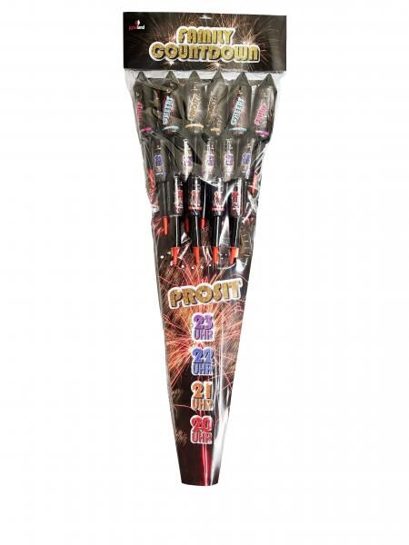 Family Countdown, MEGA 15-tlg. Raketensortiment Silvester
