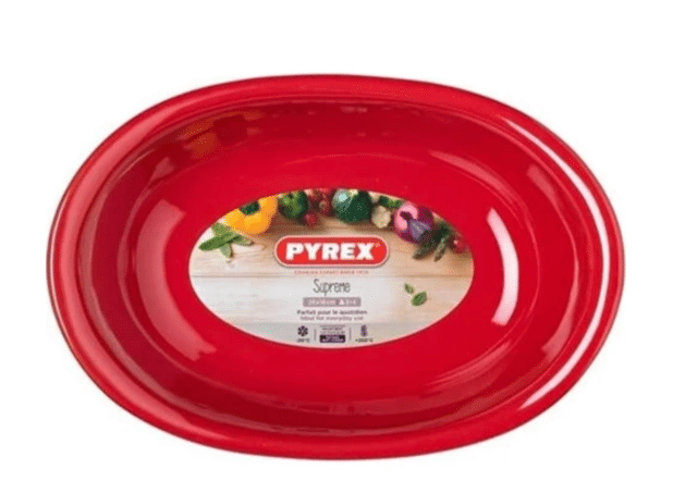 Pyrex Supreme – Auflaufform oval 31×21 cm – 2,7 L – Rot – A-Ware