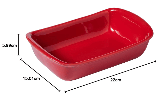 Pyrex Supreme – Auflaufform rechteckig 26×18 cm – 2,4 L – Rot – A-Ware