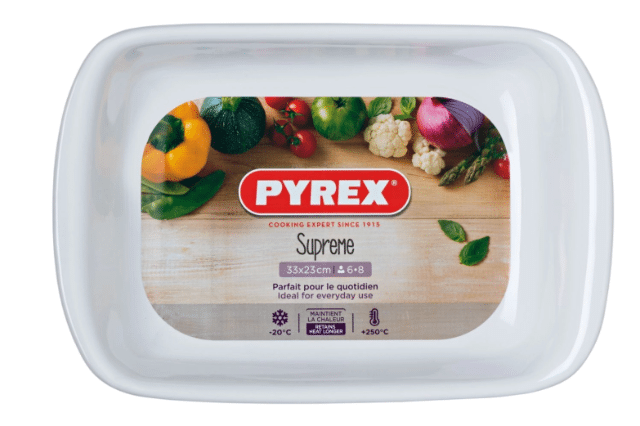 Pyrex Supreme – Auflaufform rechteckig 33×23 cm – 4,1 L – Rot – A-Ware