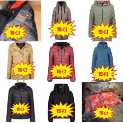 Ab 15 € – Winterjacken Mix (Kategorie A/B/C), Markenware von deutschen Marktplätzen, Canadian Peak, Geographical Norway, Größen gemischt