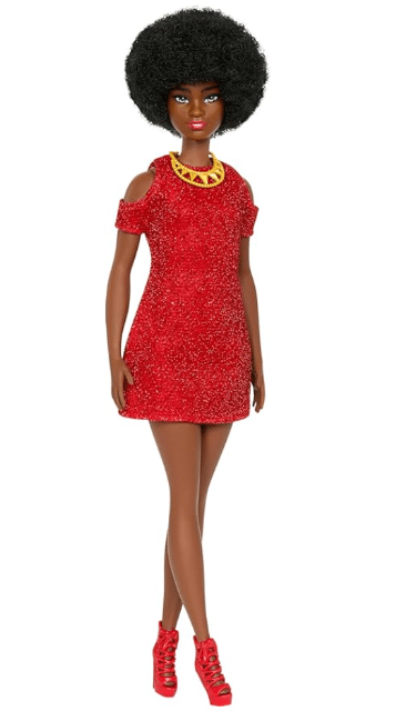 Barbie Fashionista Doll AA Red Dress – Mattel 32,5 cm – Modepuppe mit rotem Kleid – A-Ware