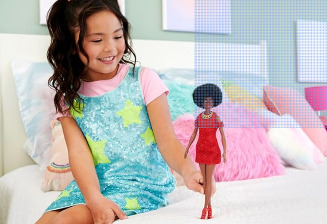 Barbie Fashionista Doll AA Red Dress – Mattel 32,5 cm – Modepuppe mit rotem Kleid – A-Ware