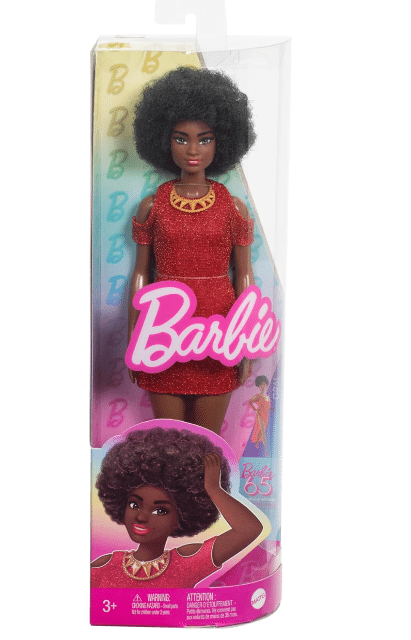 Barbie Fashionista Doll AA Red Dress – Mattel 32,5 cm – Modepuppe mit rotem Kleid – A-Ware