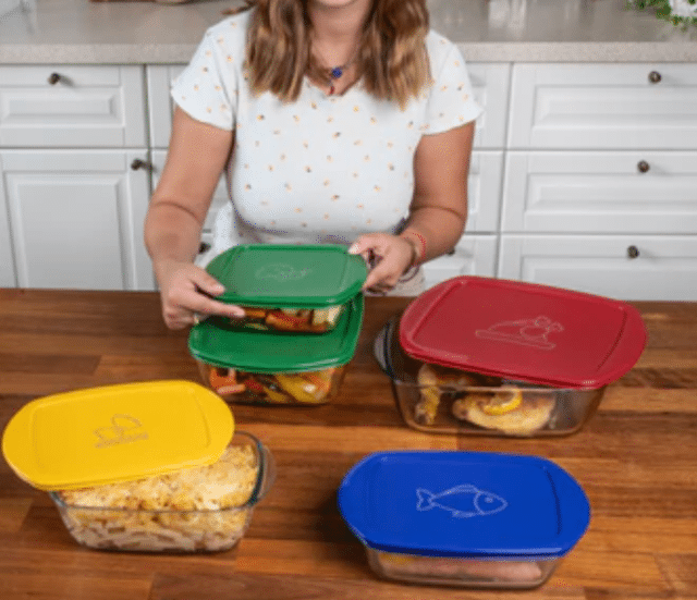 Pyrex Rechteckige Glasform 23×15 cm – 1,2 L mit Kunststoffdeckel – Ofen- & Gefriergeeignet – A-Ware