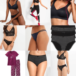 Ab 1,50 € – Mix Damenunterwäsche, Kategorie A, BHs, Tops, Slips, Strings, Shorts, Pyjamas und Bademode, Größen XS–XXXL, sofort lieferbar
