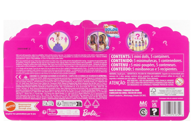 Barbie Mini BarbieLand Core Doll 5pk – Mattel – 5er Set – A-Ware